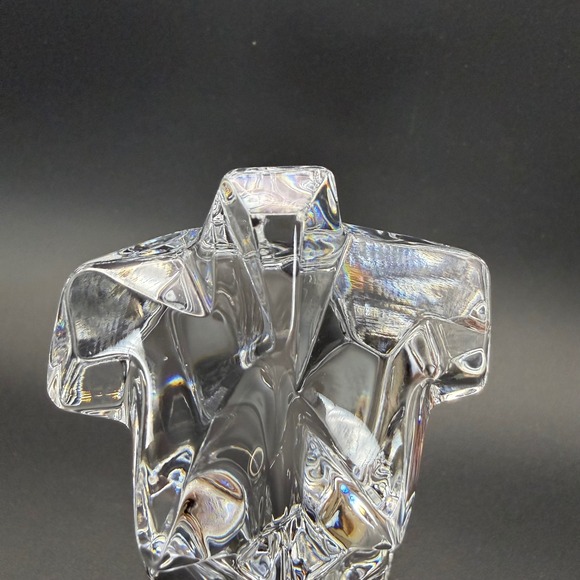 Daum Crystal Athena Torso Sculpture Faceted Modernist Art Glass Paperweight - Picture 7 of 11